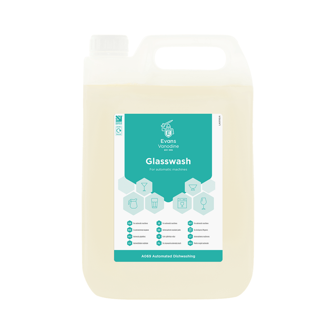Evans Glasswash - Machine Detergent 5 Ltr