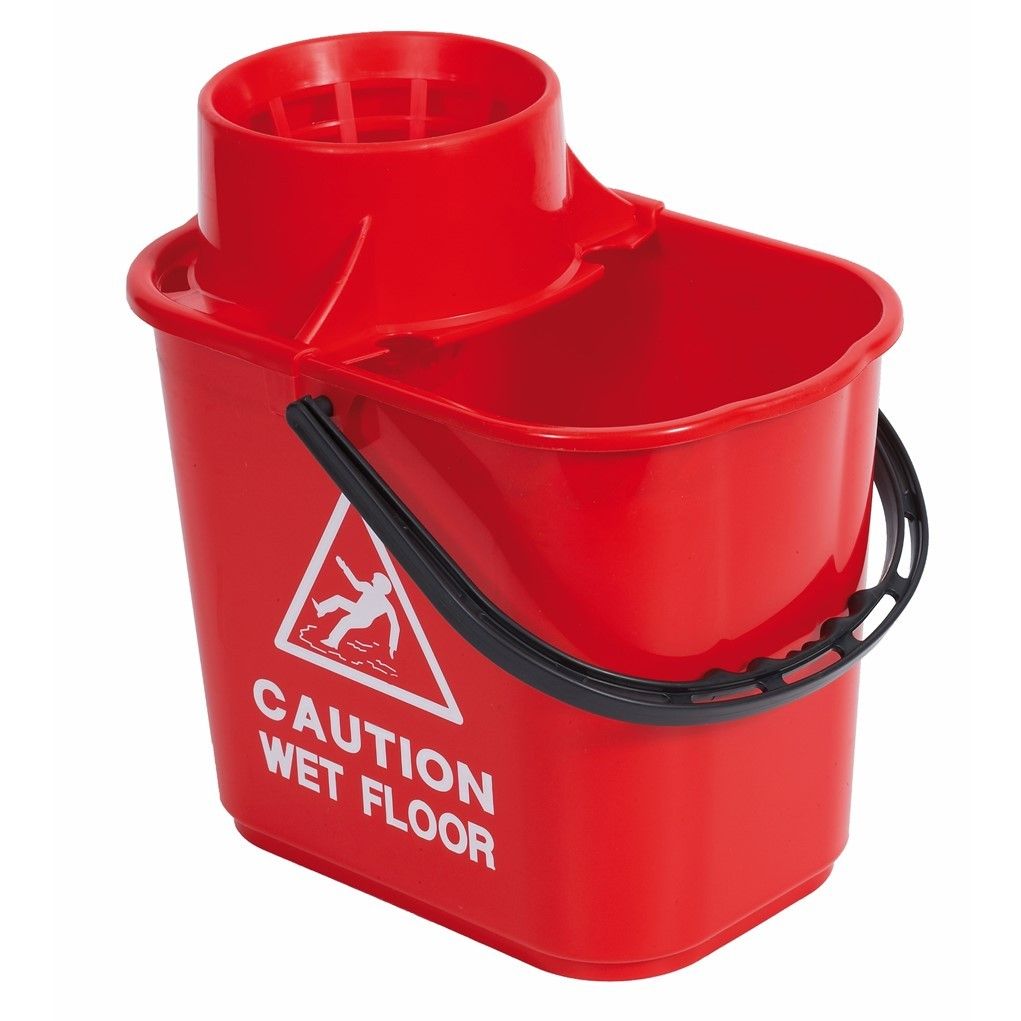15 Ltr Mop Bucket With Wringer - Red