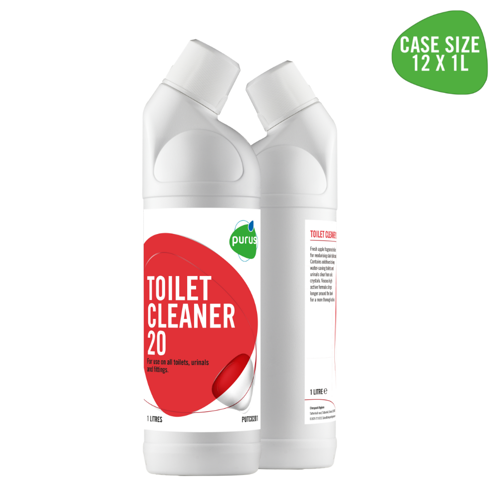 Purus Toilet Cleaner 20  Acid-Free Heavy Duty Toilet Cleaner  - 6 x 1 Ltr