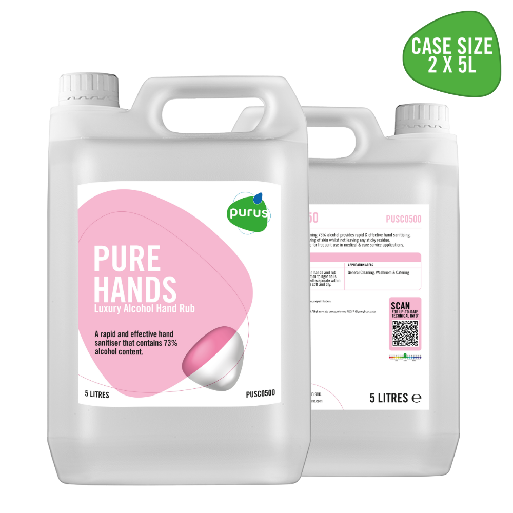 Purus Pure Hands Alcohol Hand Sanitiser  2 x 5 Ltr