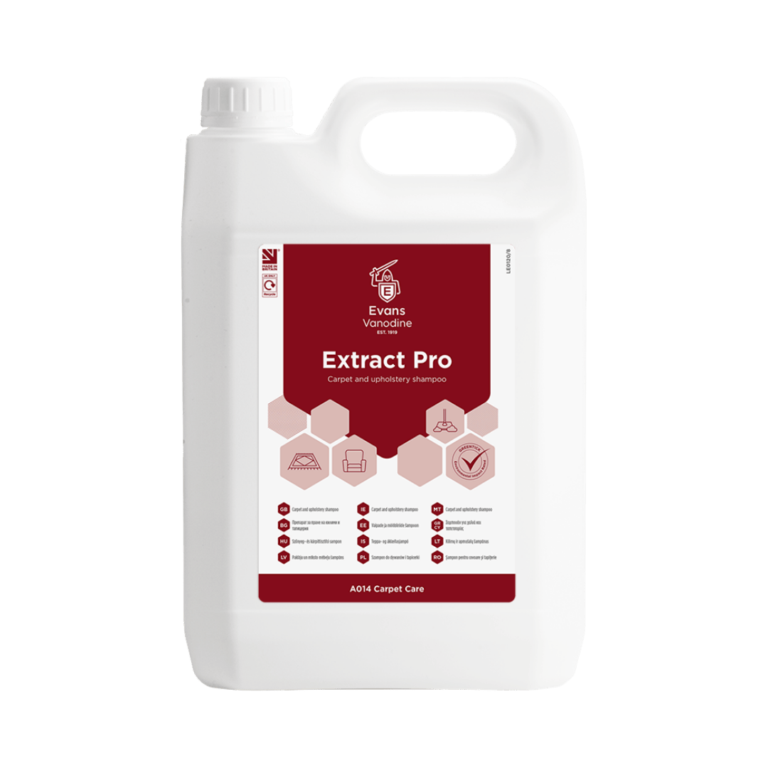 Evans Extract Pro - Carpet & Upholstery Shampoo 5 Ltr
