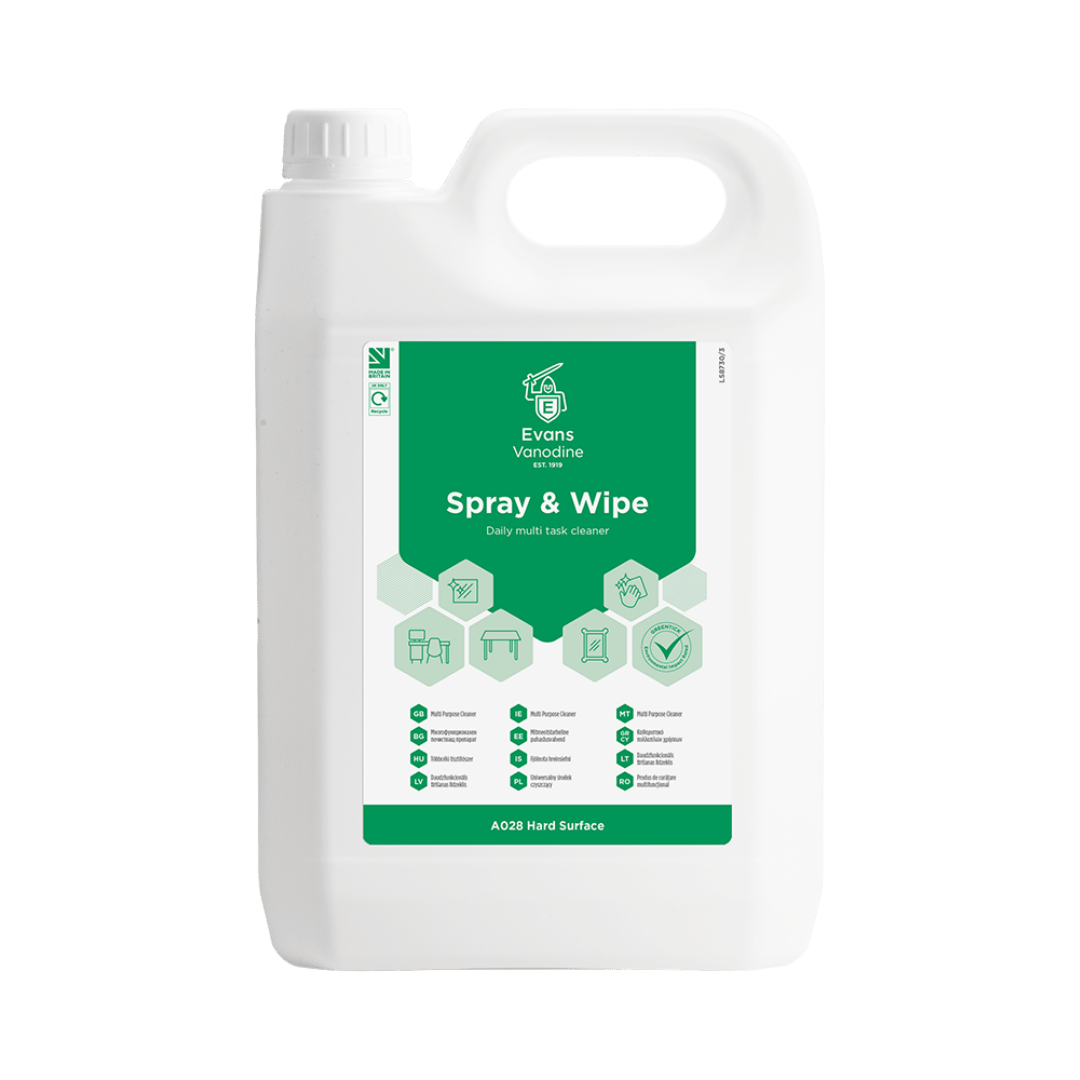 Evans Spray & Wipe - Daily Task Cleaner 5 Ltr