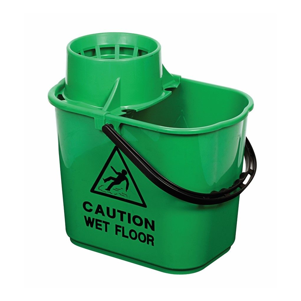 15 Ltr Mop Bucket With Wringer - Green